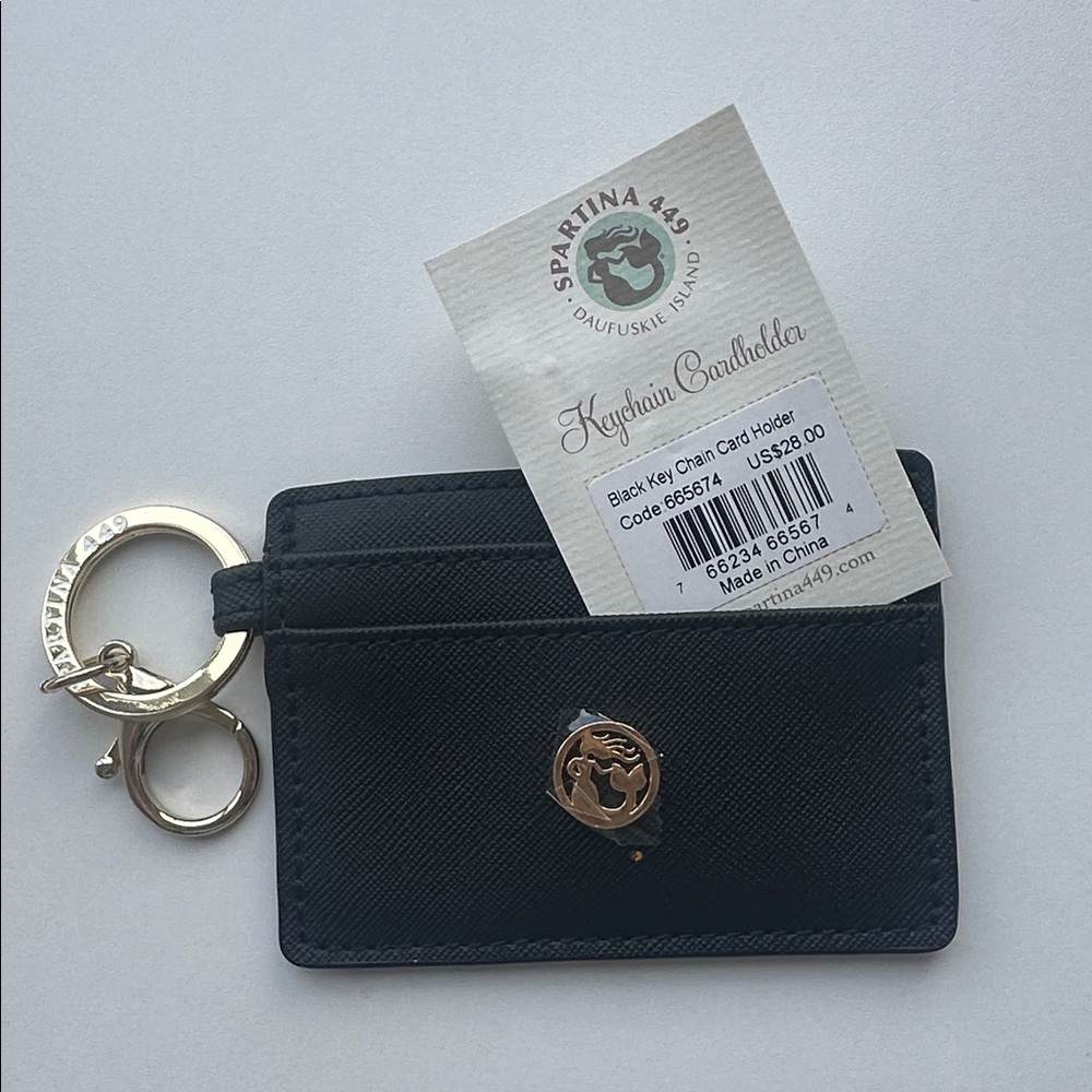 Spartina 449 Black Key Chain Card Holder - Picture 4 of 5